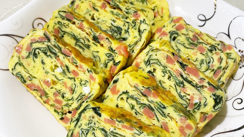 わかめ巻き玉子